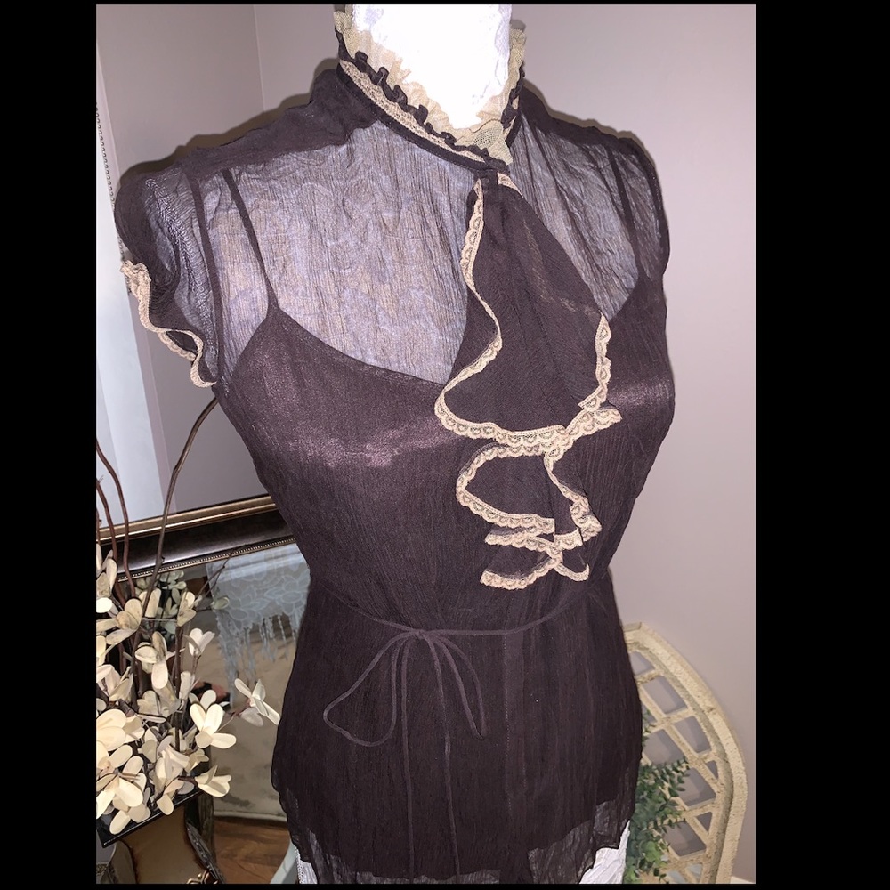 Silk Ruffled Blouse - Picture 4 of 8